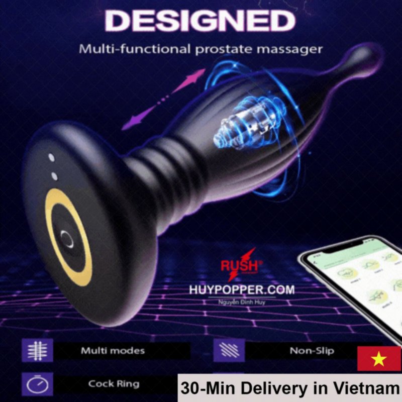 Thunder Remote Control Anal Vibrator Strong Prostate Stimulator 