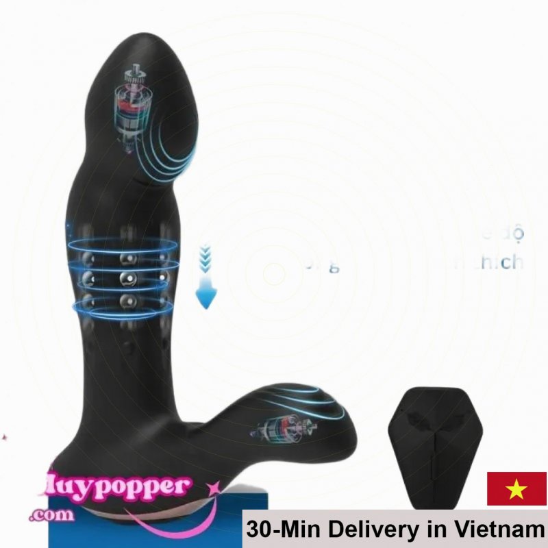 MiLy Prostate Massager with Remote Rotating & Thrusting Functions 