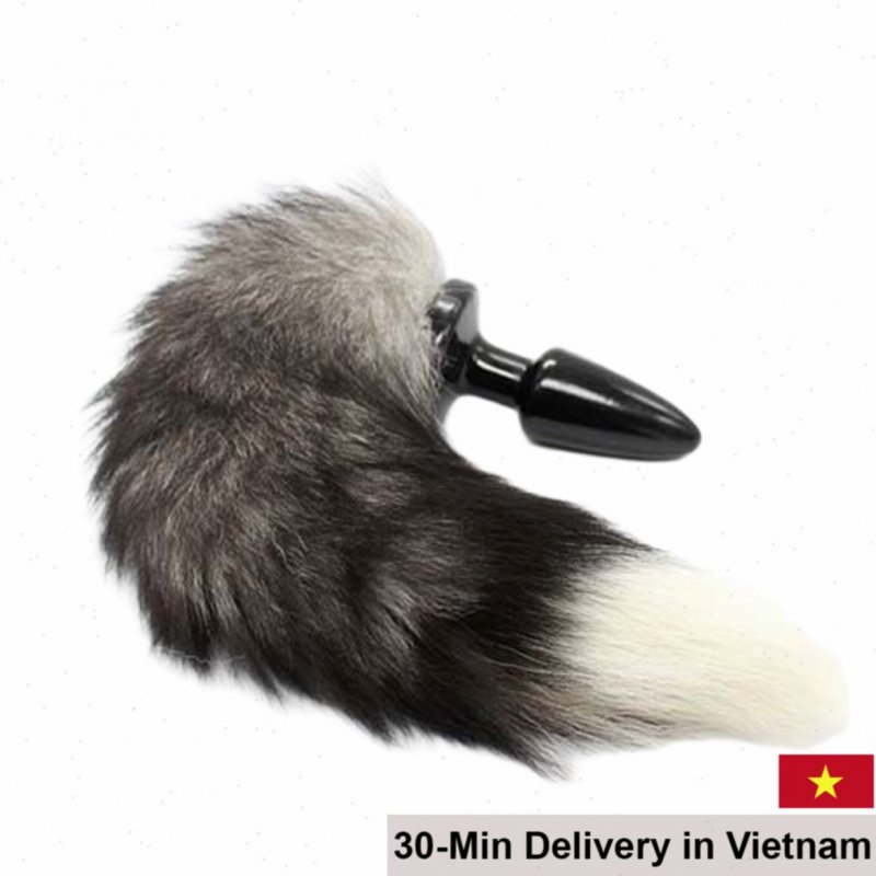 Silicone Fox Tail Anal Plug Stimulator Intense Pleasure Toy 