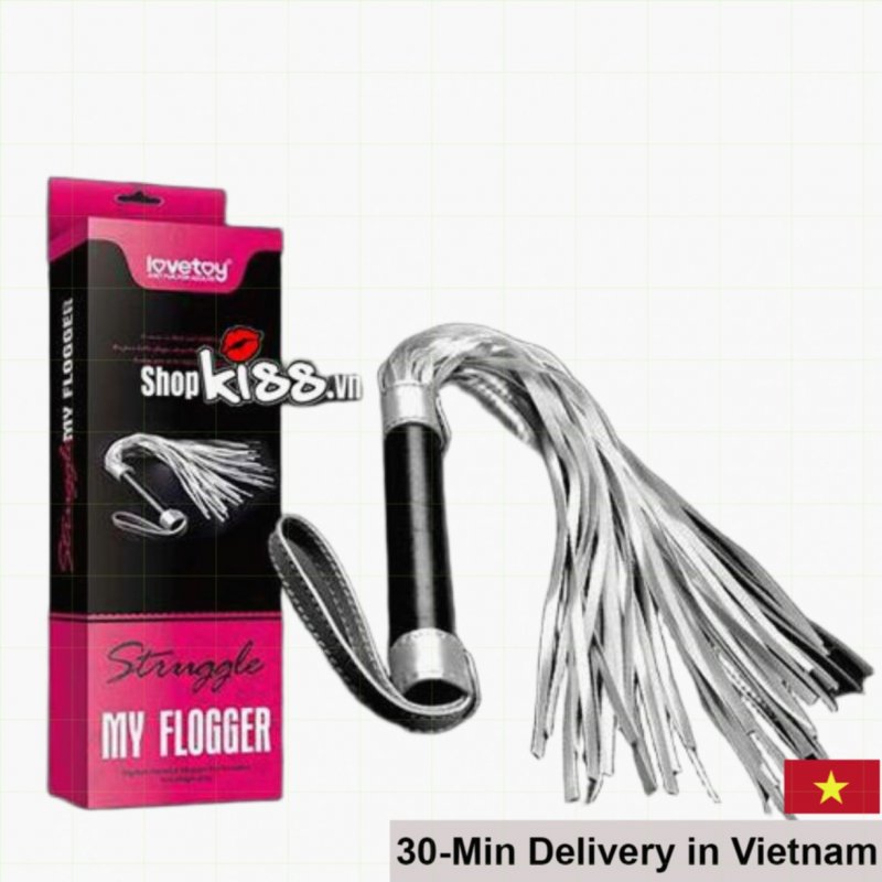 Lovetoy Leather BDSM Whip 72cm Strong Sensation Black 