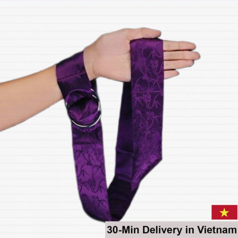 Lelo BOA Luxury Silk BDSM Handcuffs Red Black 