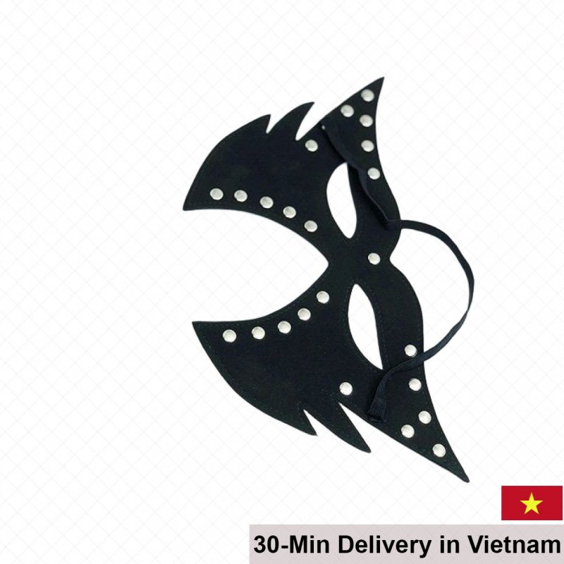 Sexy Women Leather Mask BDSM Passion Boost Erotic Play Black 