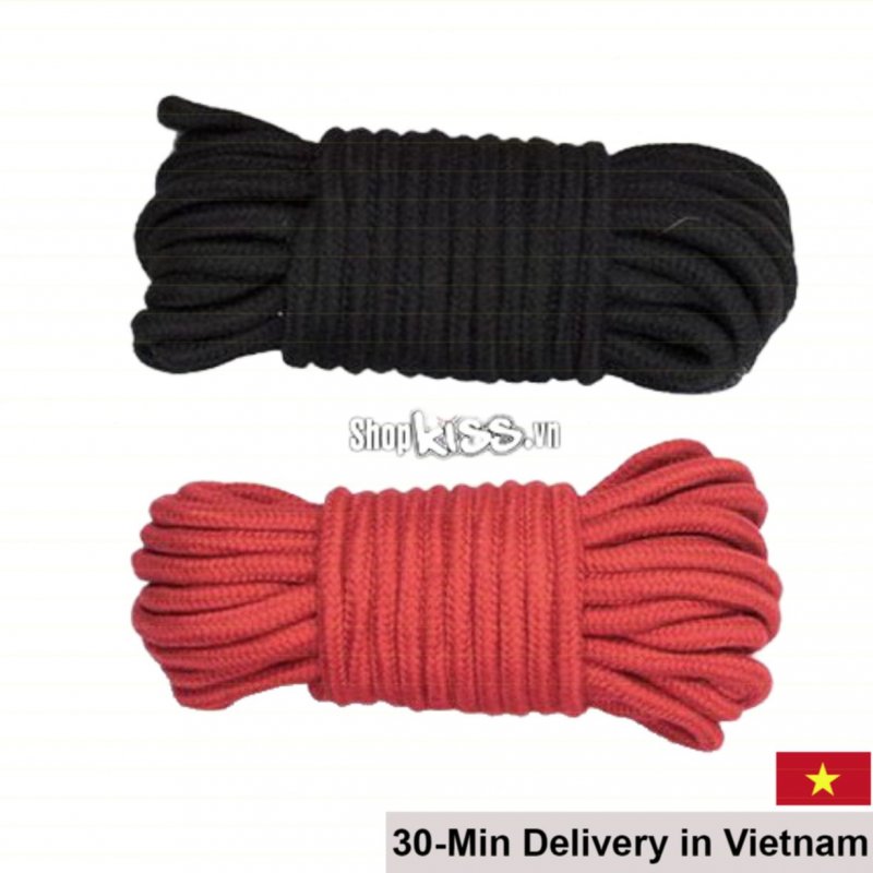 Japanese Red Black Love Rope Bondage Adult Restraint Soft Cotton Set 