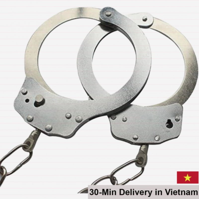 Stainless Steel BDSM Handcuffs Chain Lock Set for Couples 