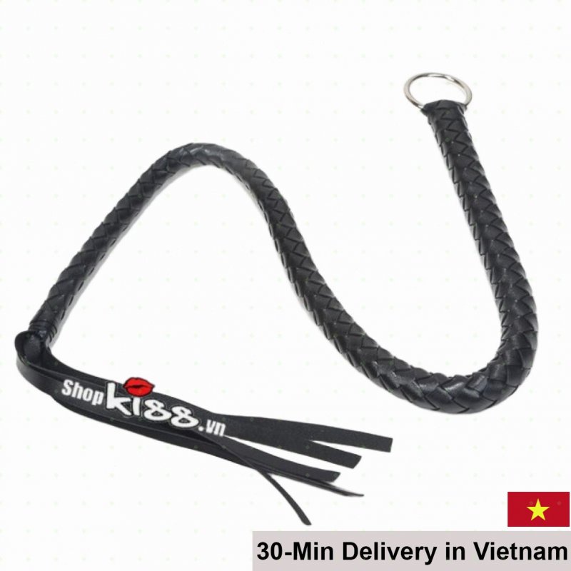 Premium Snake Scale Leather Whip for BDSM Play 