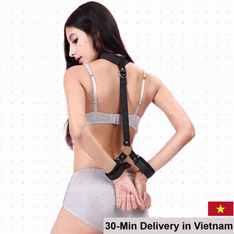 Premium BDSM Restraints Handcuffs Collar Whip Erotic Set 