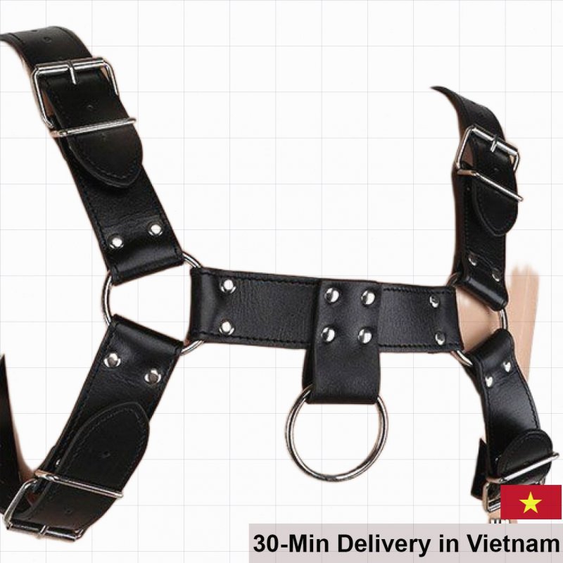 Leather Chest Harness BDSM Restraint Adjustable Unisex Gear 