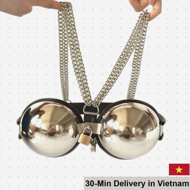 Stainless Steel BDSM Chest Lock Adjustable Size 