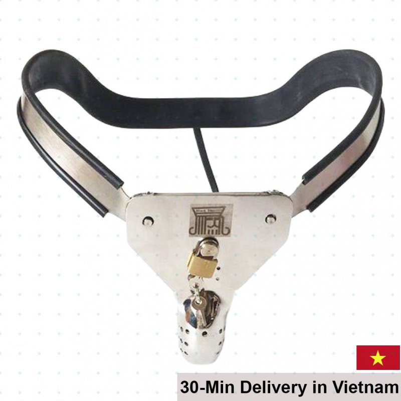 Men’s Stainless Steel Adjustable Chastity Belt 