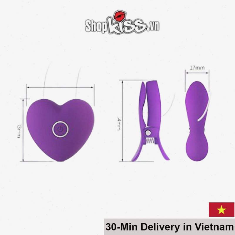 Omysky Enjoy Love Vibrating Nipple Clamps for Erotic Play 