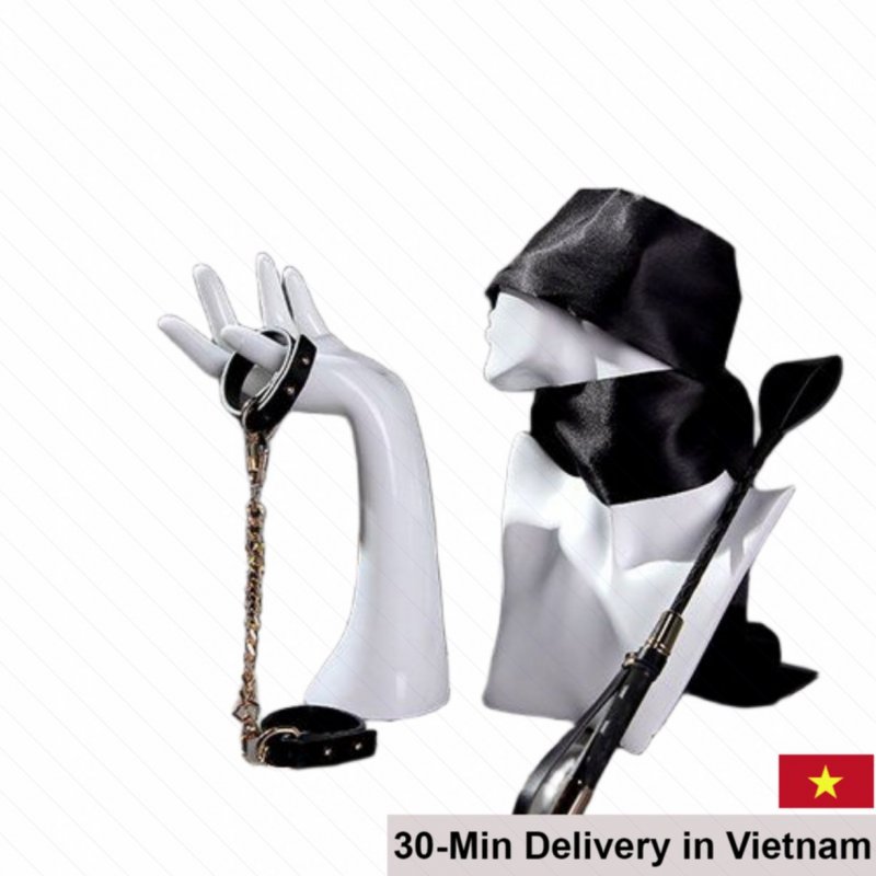 Luxe BDSM 3-Piece Kit Metal Satin PU Leather Sex Toys Set 