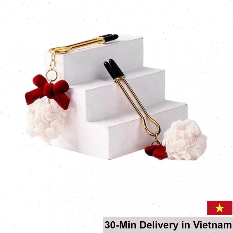 Cute Bow Nipple Clamps Velvet Silicone Adjustable 