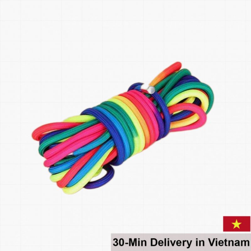 Rainbow Cotton BDSM Bondage Rope 10m Durable & Soft 