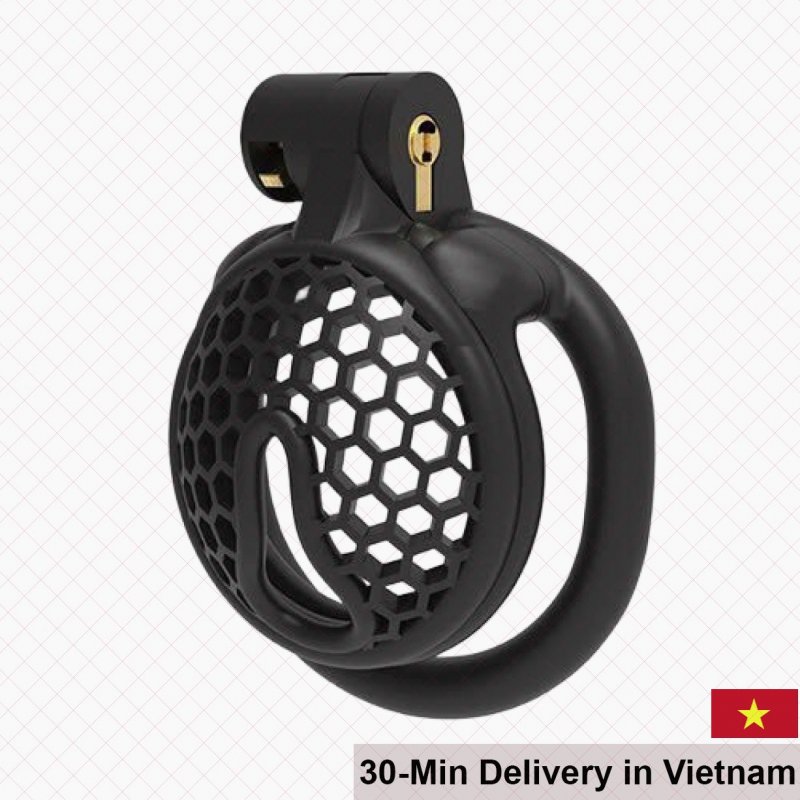 Unique Honeycomb Design BDSM Male Chastity Cage Durable Nylon 