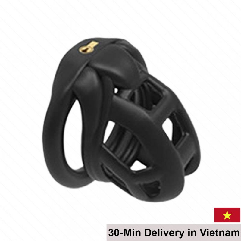BDSM Male Chastity Cage Nylon Lock Durable & Safe 