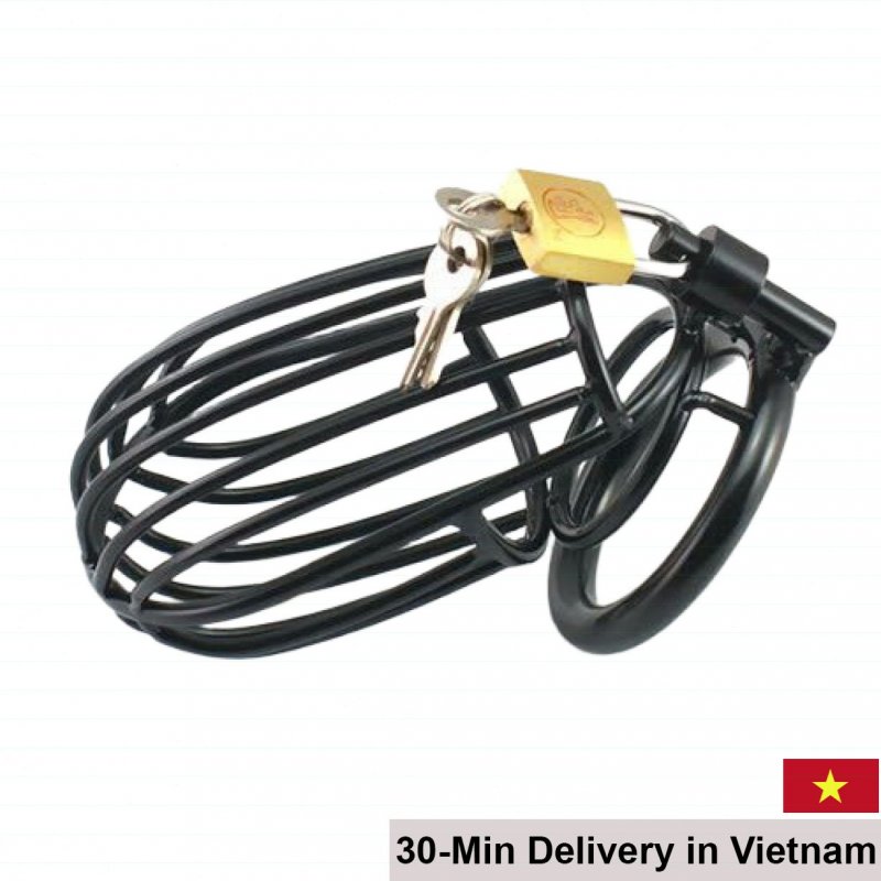 Stainless Steel BDSM Cock Cage Lock for Elite Play 
