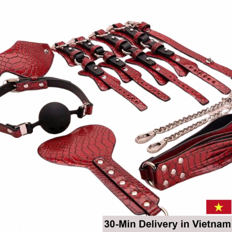 7-Piece PU Leather BDSM Restraint Kit 