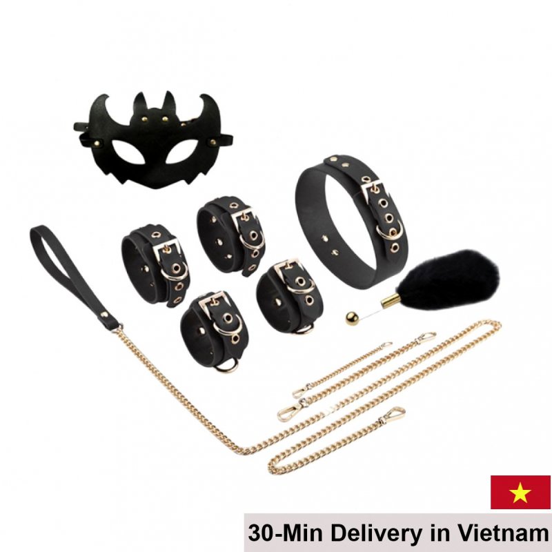 BDSM Bondage Kit Black Enhance Sensation & Intensity 