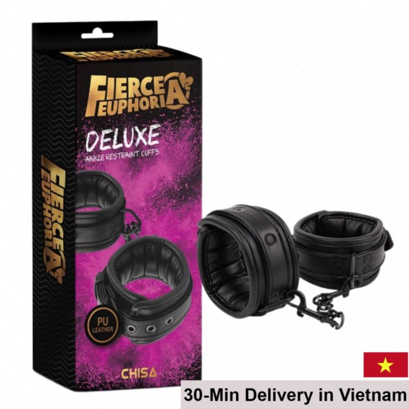 Chisa Euphoria Deluxe PU Ankle Cuffs BDSM Restraints 
