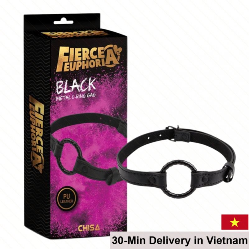 Chisa Fierce Black Metal O-Ring BDSM Mouth Gag 