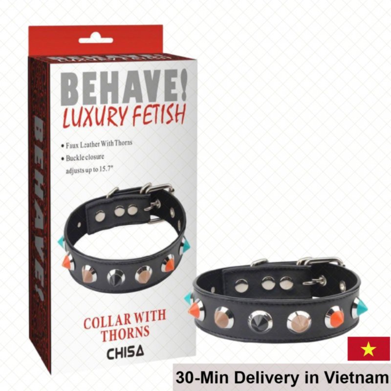 Chisa Behave Luxury Spiked Fetish Collar BDSM Accessory 
