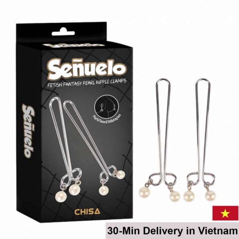 Chisa Senuelo Pearl Nipple Clamps BDSM Erotic Stimulator 