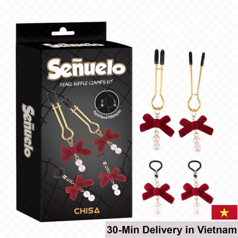 Chisa Senuelo Pearl Nipple Clamps Kit BDSM Essential 