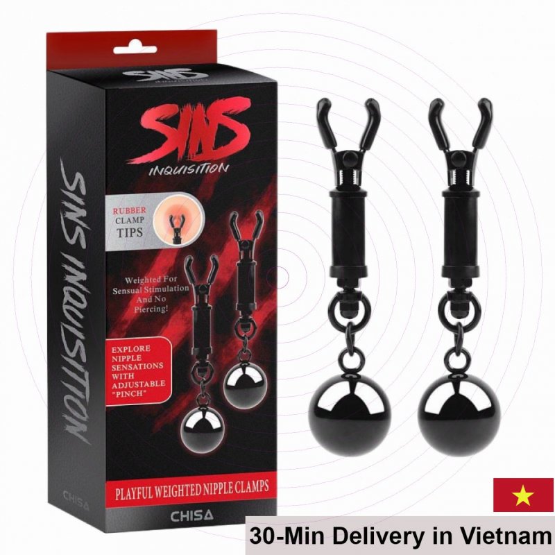 Chisa Sins Weighted Nipple Clamps for Intense Stimulation 
