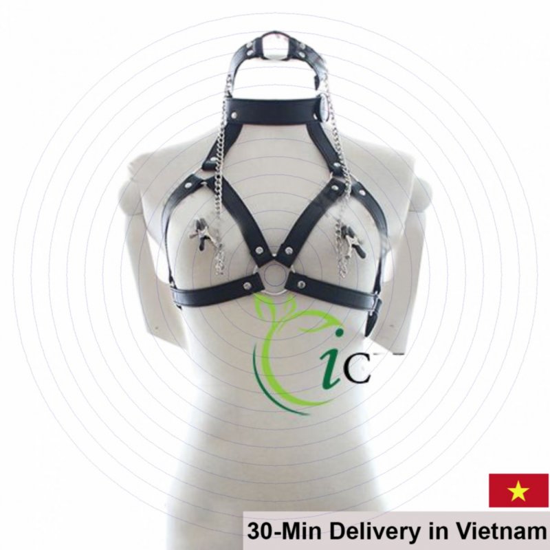 BDSM Nipple Clamps Chain Collar Intense Sensation Toy 