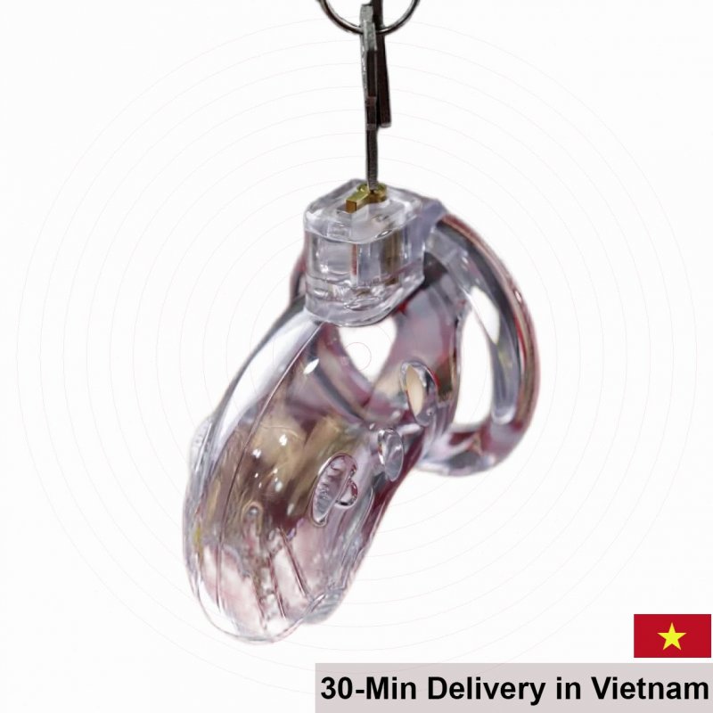 Hard Plastic BDSM Penis Lock Intense Sensation 