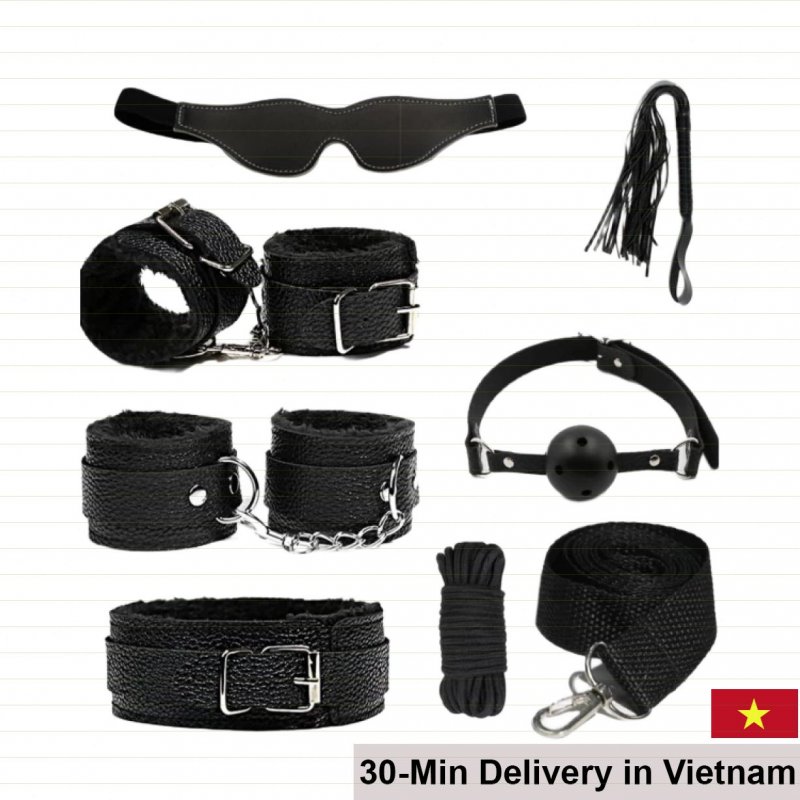 BDSM Combo 7-Piece Set Colorful Bondage Accessories 