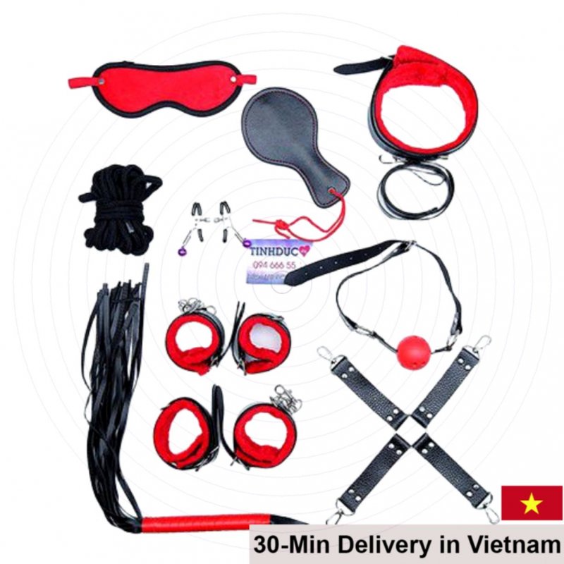 10 Piece BDSM Combo Set Soft Safe Sexy 50 Shades Inspired 