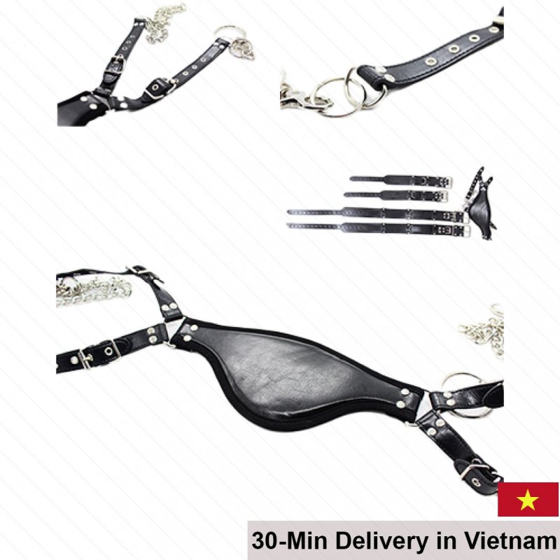 Bondage Restraint Set for Hands and Feet with Anal Vaginal Access 